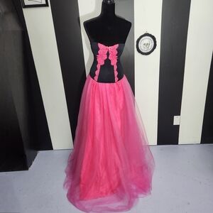 Pink A-Line Tulle Skirt